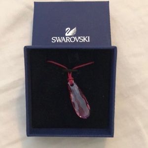 Swarovski Crystal Pendant in Rose with 2 Corded Necklaces